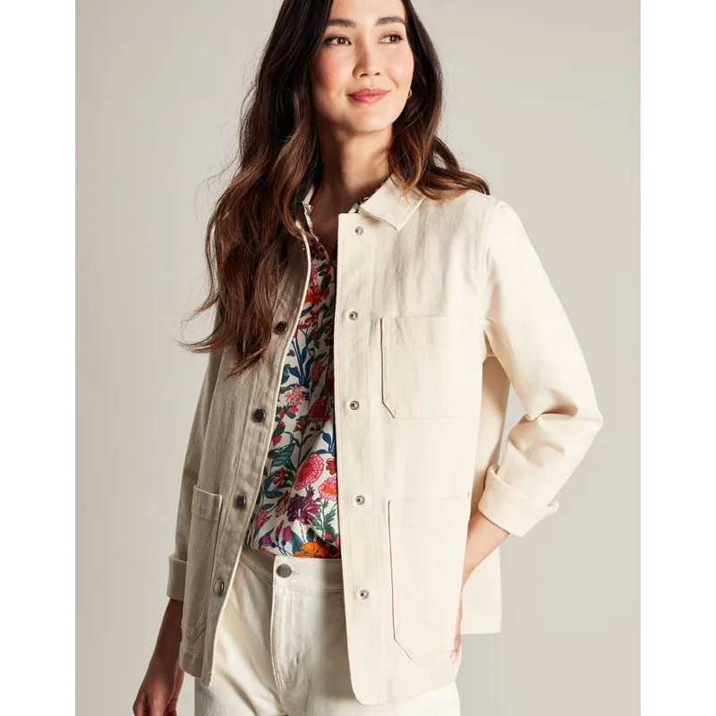 Joules Alice Denim Jacket - Ecru-2